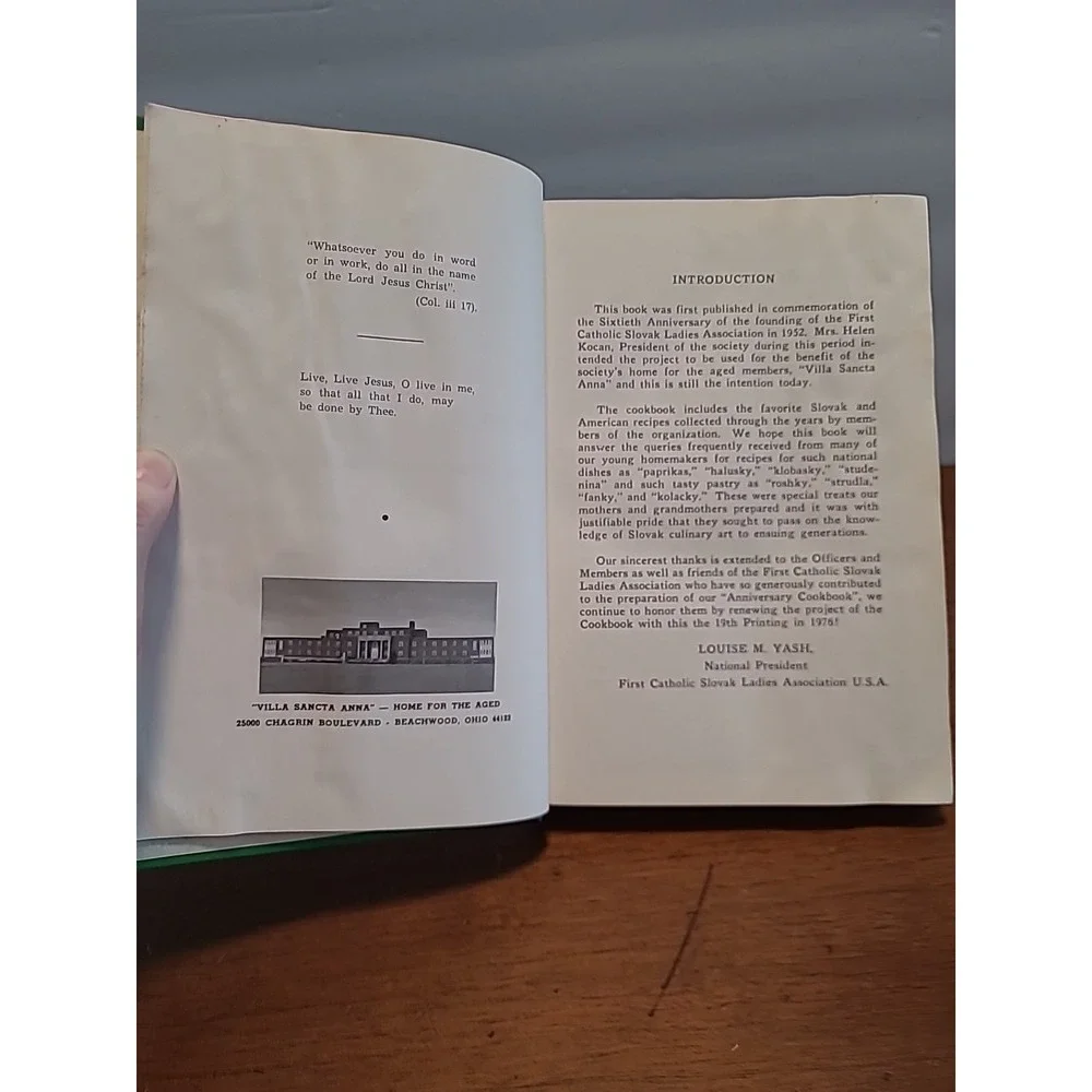 The Anniversary Slovak-American Cook Book By The First Catholic Slovak Ladies